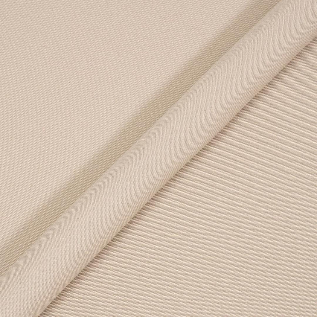 Color: Beige Tan, Material: 100% Sunbrella® Acrylic, Mildew Resistant Yes, Recommended Use: Indoor Outdoor Upholstery Cushion Pillow Drapery, Repeat: N/A, Selvedge: Left-Right, Type: canvas-solids, Warranty: 5 Year, Water Repellent: Yes, Width: 54